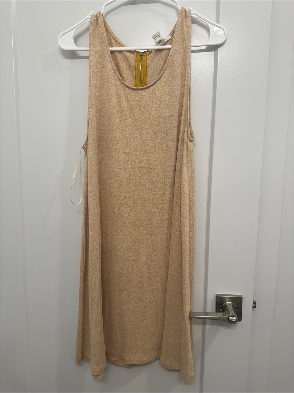 Sleeveless Beige Tank Dress
